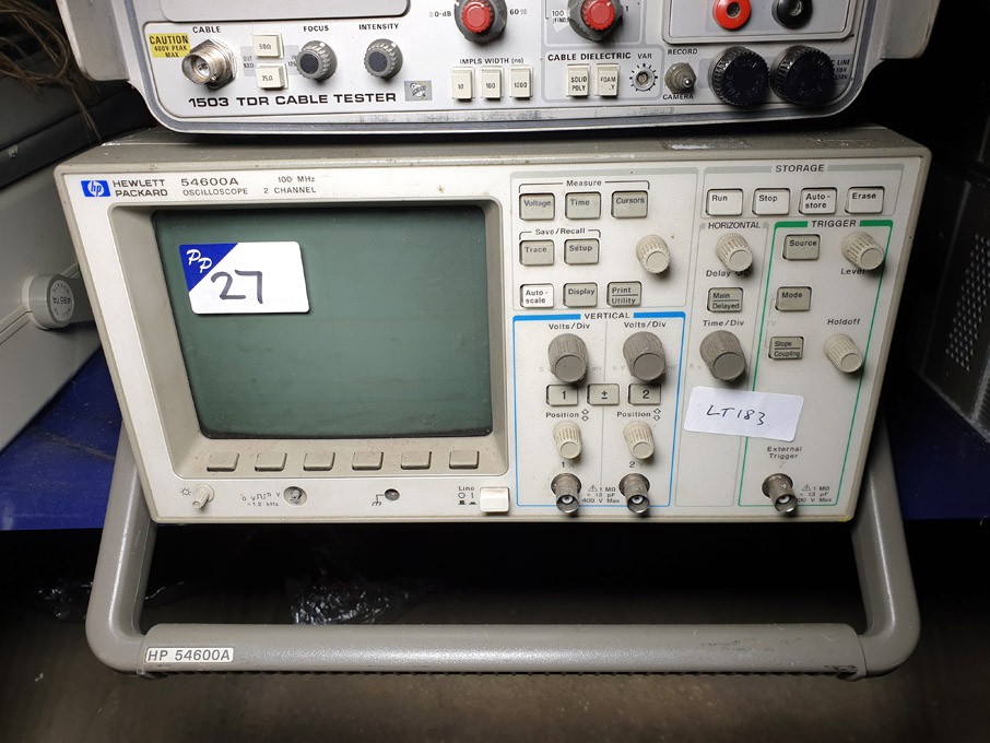 HP 54600A oscilloscope, 2 channel, 100MHz