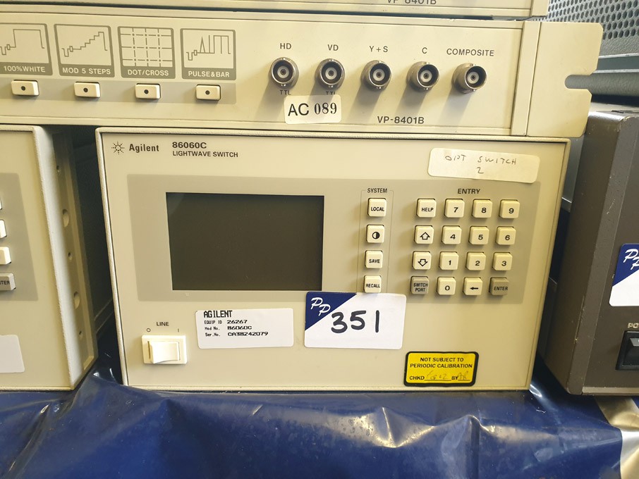 Agilent 86060C lightwave switch, opt 002, 012, 051...
