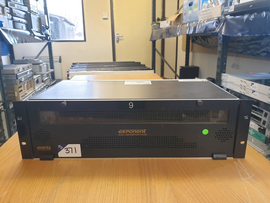 Evertz 400FR exponent audio distribution frame wit...