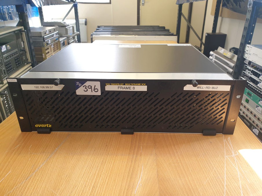 Evertz 7800FR-QT main frame chassis with plug...