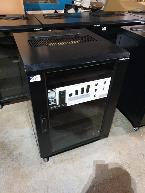 Sanus 15U mobile component rack (unused)
