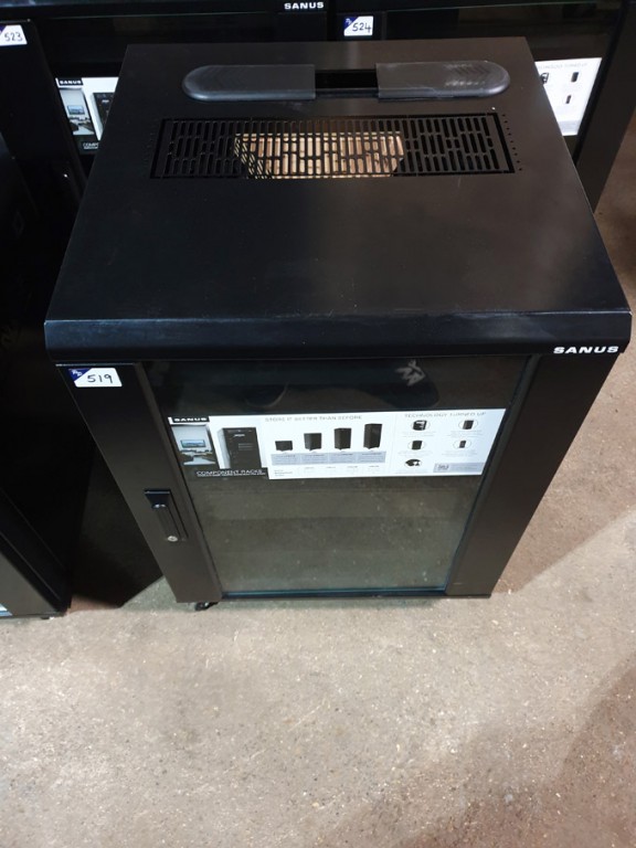 Sanus 15U mobile component rack (unused)