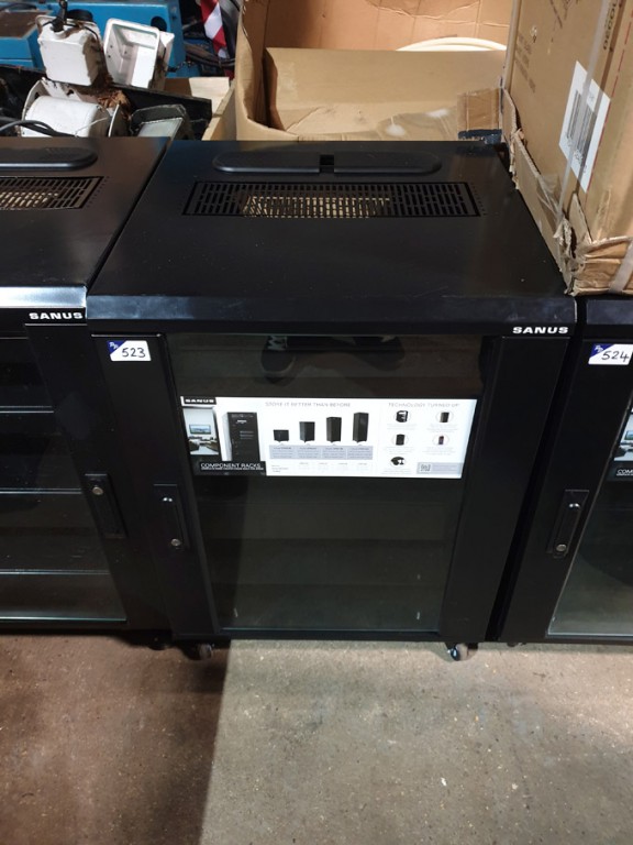 Sanus 15U mobile component rack (unused)
