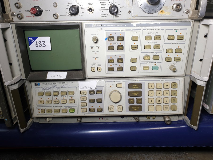 HP 8568A spectrum analyser & display
