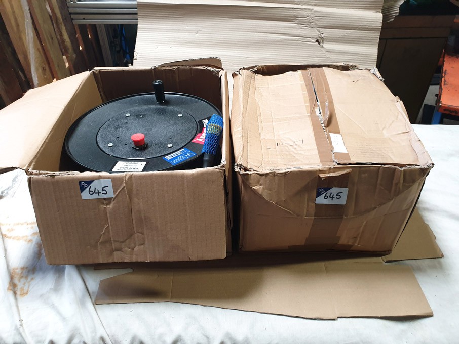 2x Marcaddy cable reels with etherflex data cable...