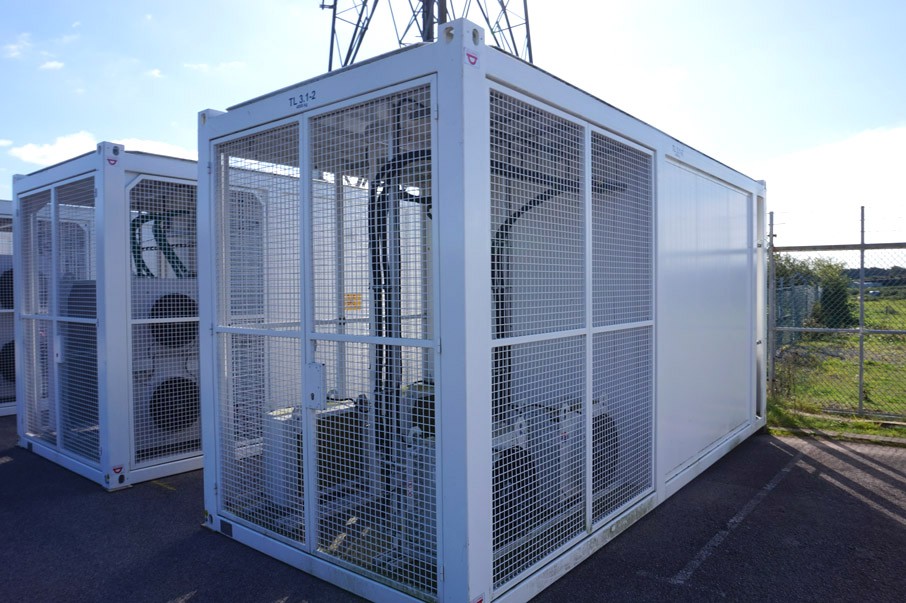 Secure climate controlled container, built in air...
