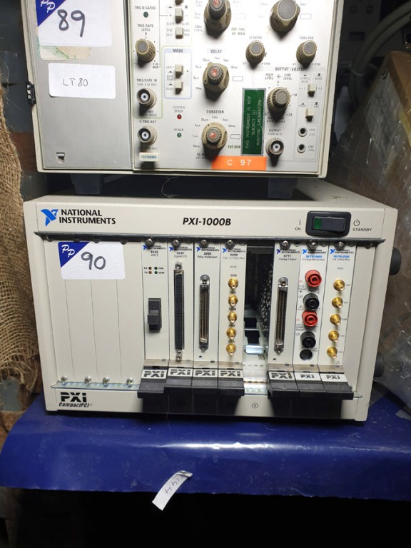 National Instruments PX1-1000B chassis with variou...