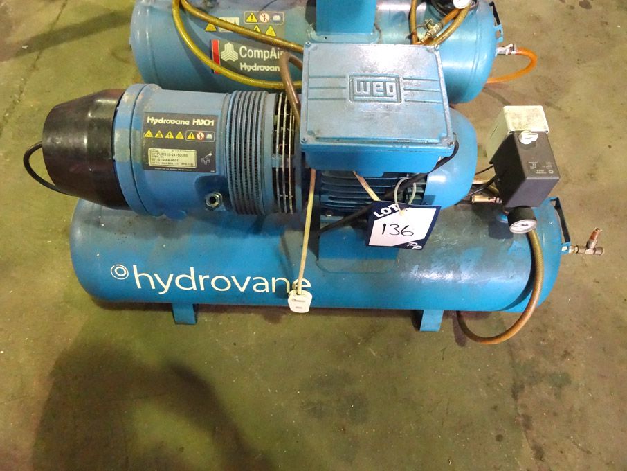 Hydrovane HV01 compressor on 75ltr air receiver, 1...