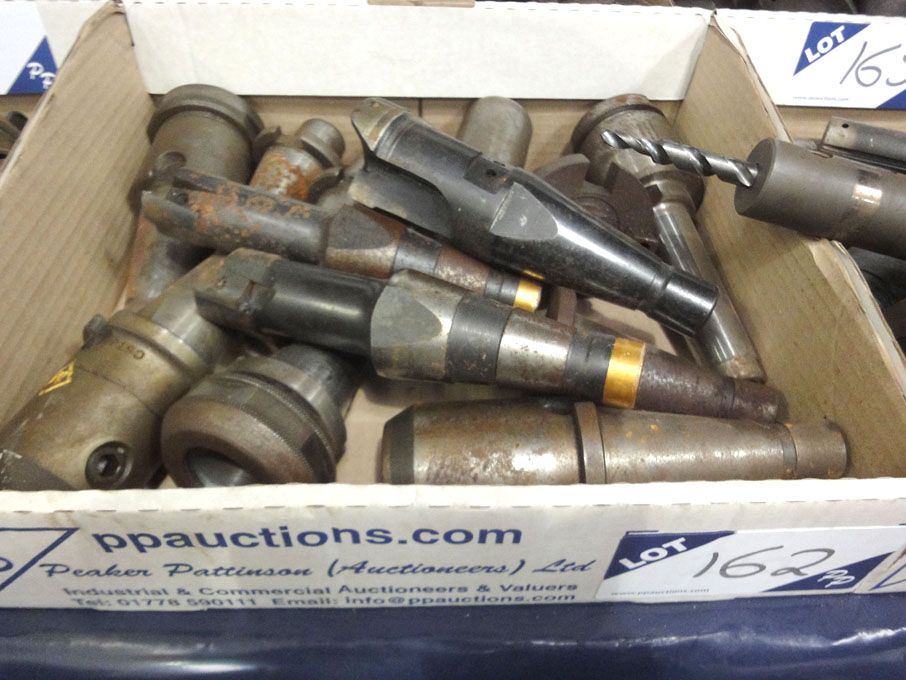 Qty int taper Autolocks, tool holders in 2 boxes -...