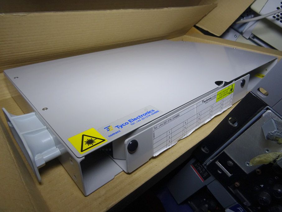 2x Tyco Electronics fibre termination panels (boxe...