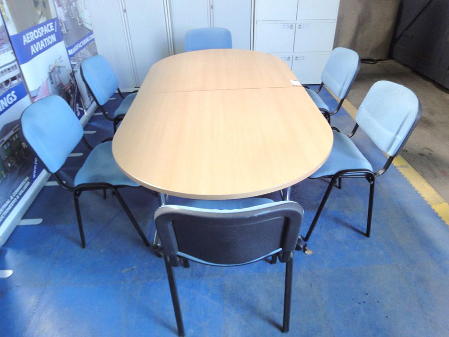 2200x1100mm splits in two, foldable mobile table w...
