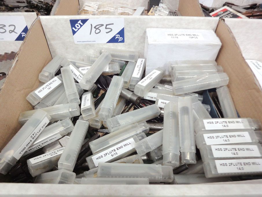 Qty various HSS threaded end mills to 1" approx (u...