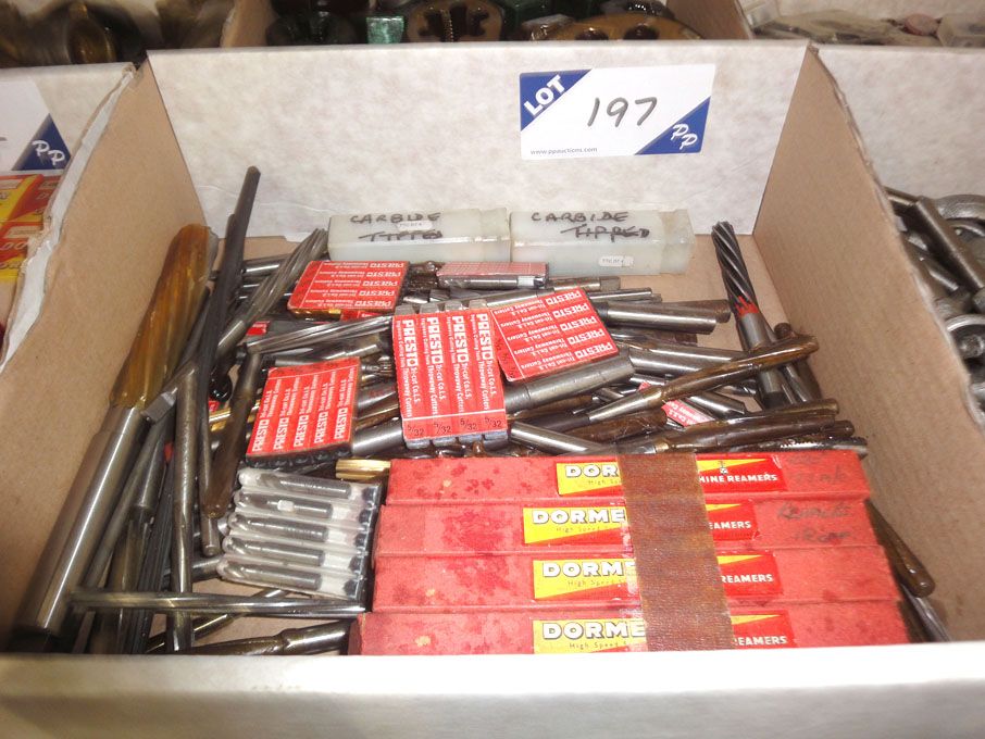 Qty various HSS reamers / end mills to 13/16" appr...