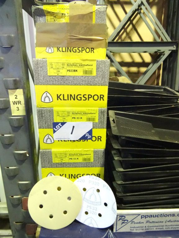 10 boxes (100 per box) Klingspor 320 grit sanding...