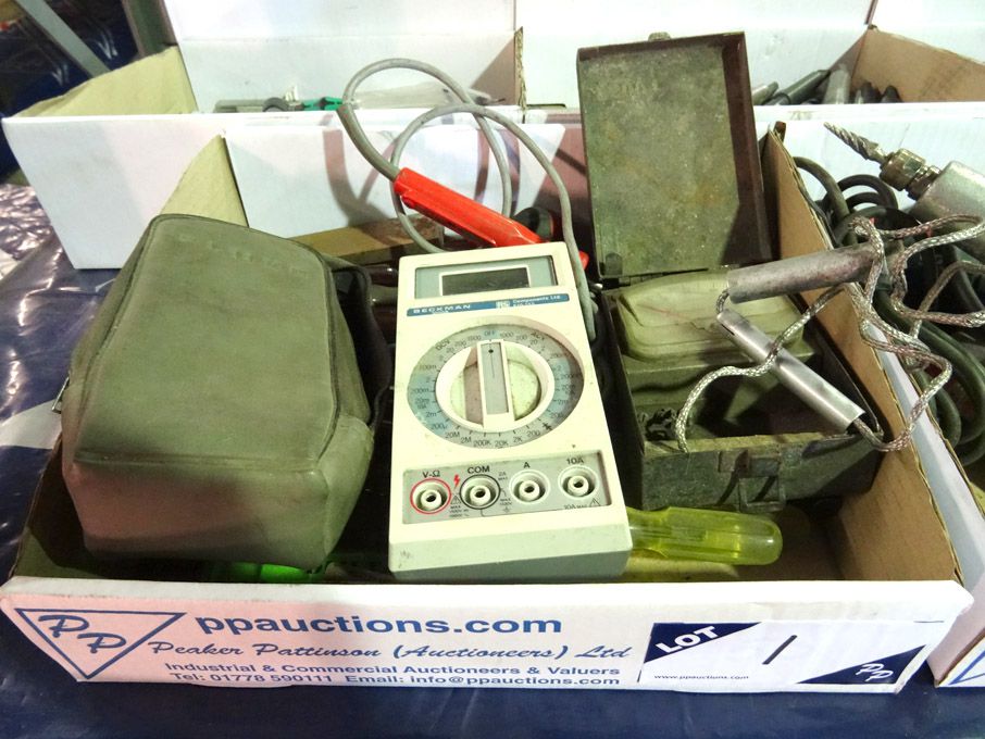 Beckman 3020B digital multimeter, Weller 15 solder...