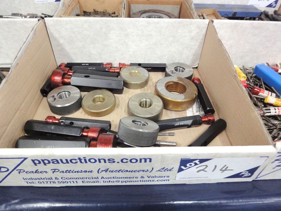 Qty various screw plug / ring gauge sets (unused)...