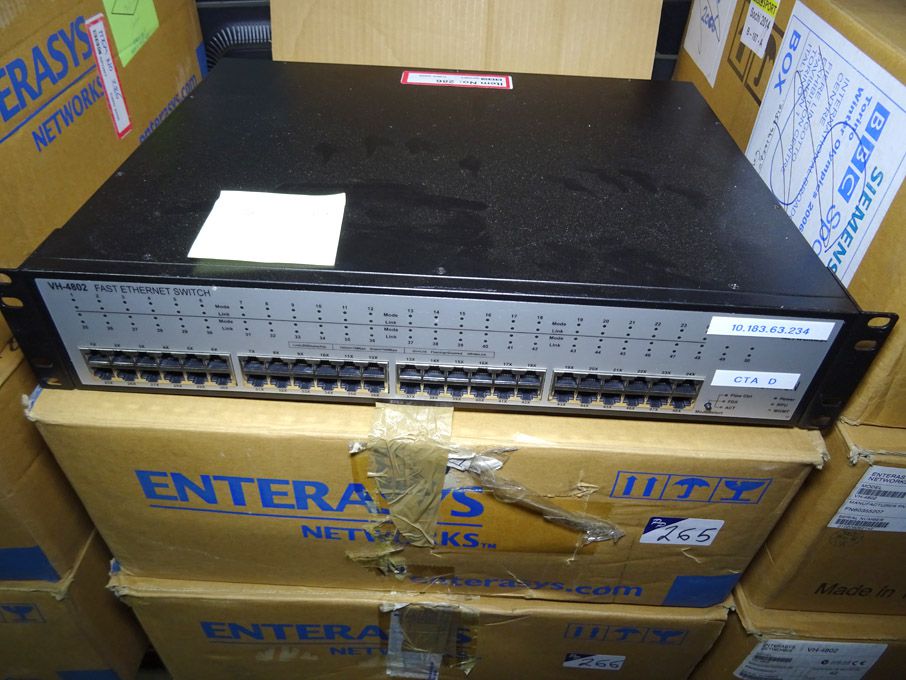 4x Enterasys Horizon VH-4802 fast Ethernet switch...
