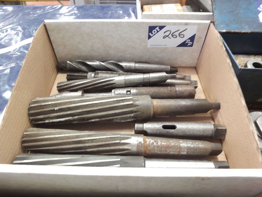 Qty various HSS taper shank reamers - Lot Located...