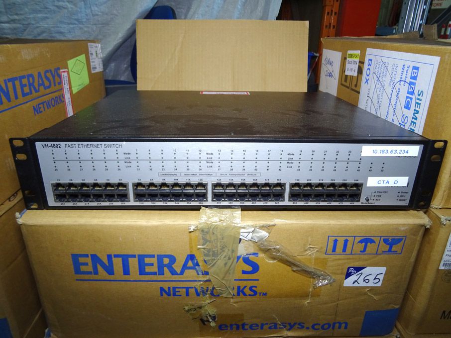 4x Enterasys Horizon VH-4802 fast Ethernet switch...