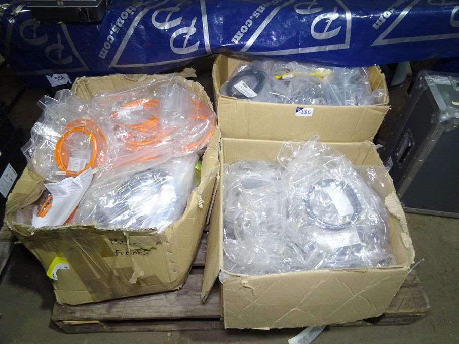 Qty various fibre cables etc on pallet