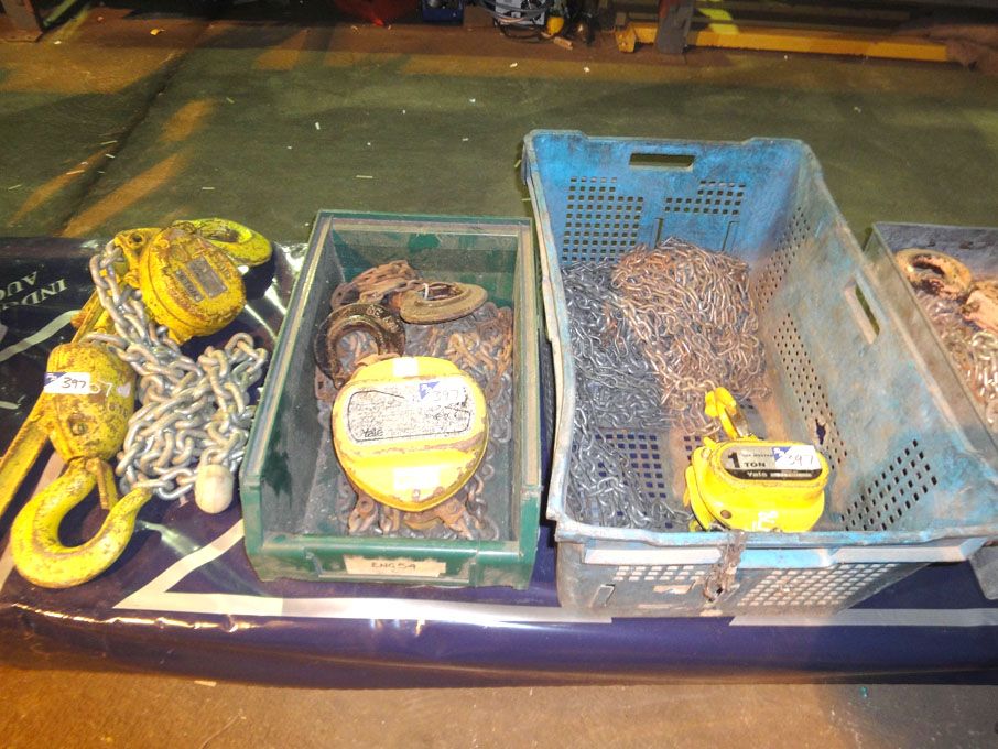 Yale 1 ton chain hoist, Yale 3 ton chain hoist & Y...
