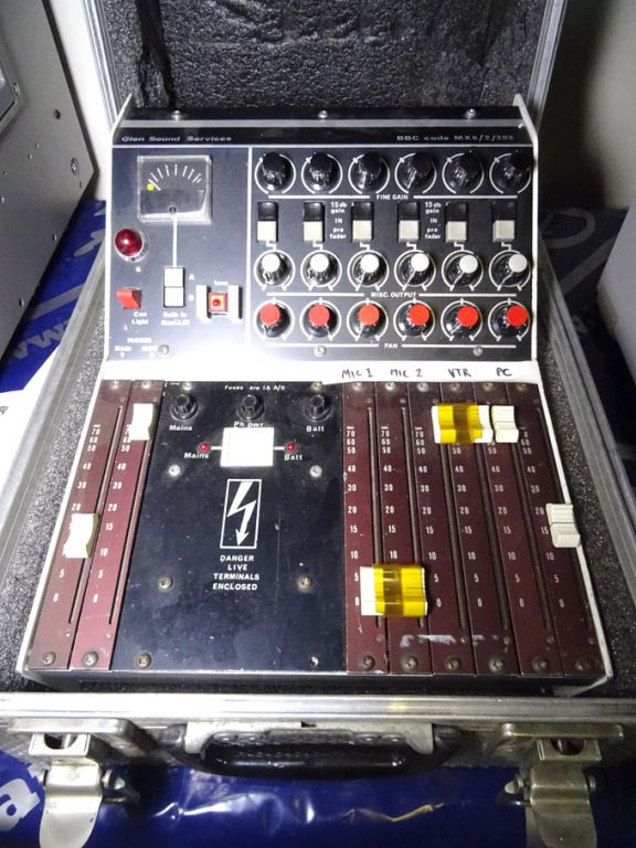Glensound BBC MX6/2/202 sound mixer in case