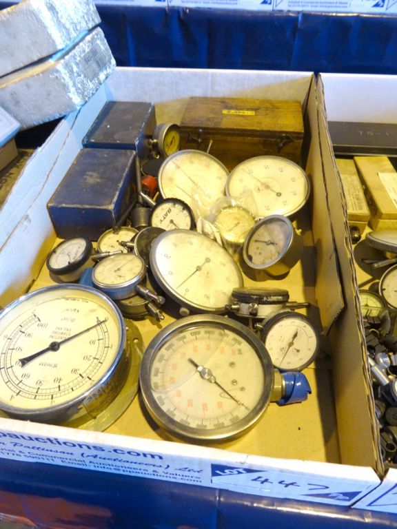 Qty Mercer, Baty, Moore & Wright etc dial gauges -...