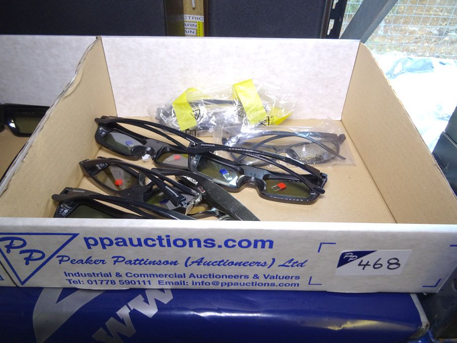 Qty various 3D active glasses inc: Panasonic, LG,...