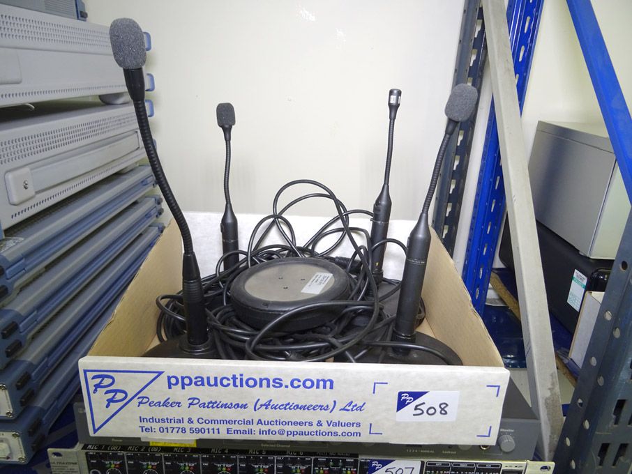 4x Bayer Dynamics microphones, microphone stands