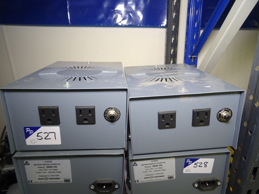 2x JA2000 Japanese step down transformer