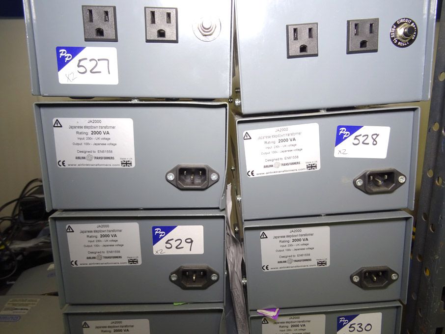 2x JA2000 Japanese step down transformer