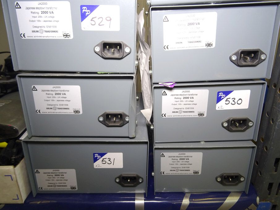 2x JA2000 Japanese step down transformer