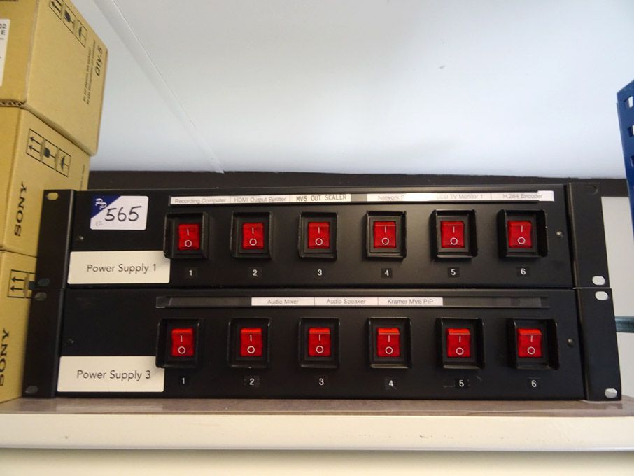 2x 6 way power distribution panels