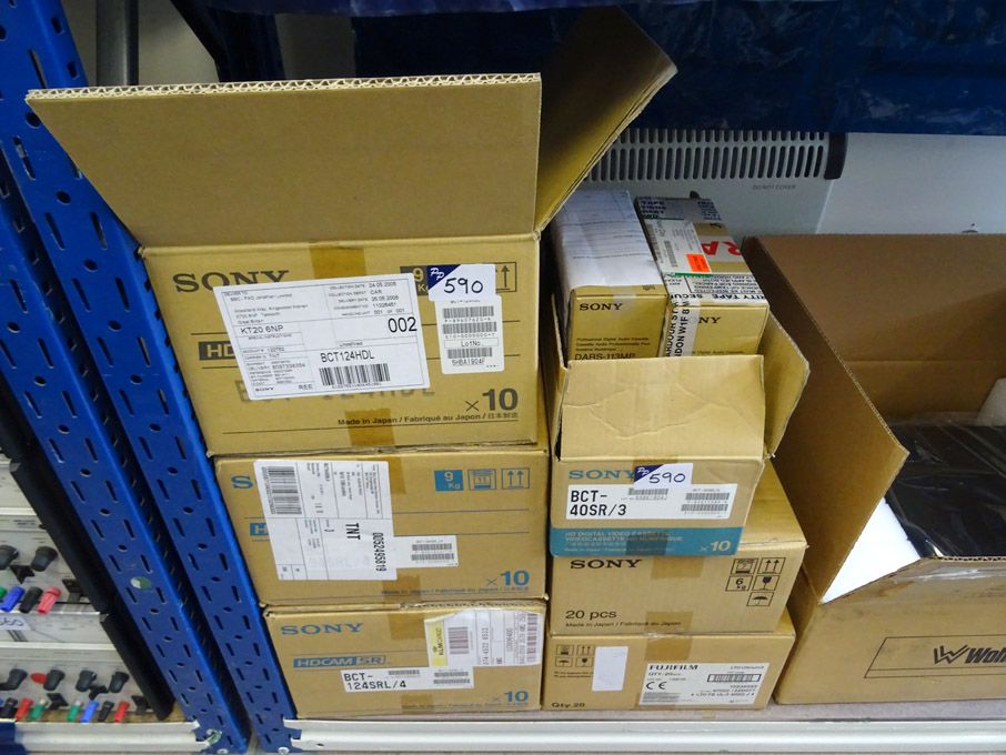 Qty various HD/Cam video tapes (boxed / unused)
