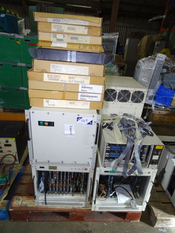 7x Mupac chassis inc qty various cards / modules o...