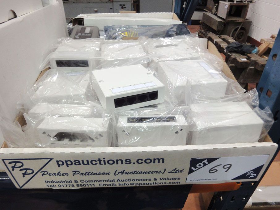 Qty 4 way network connection boxes - Lot Located a...