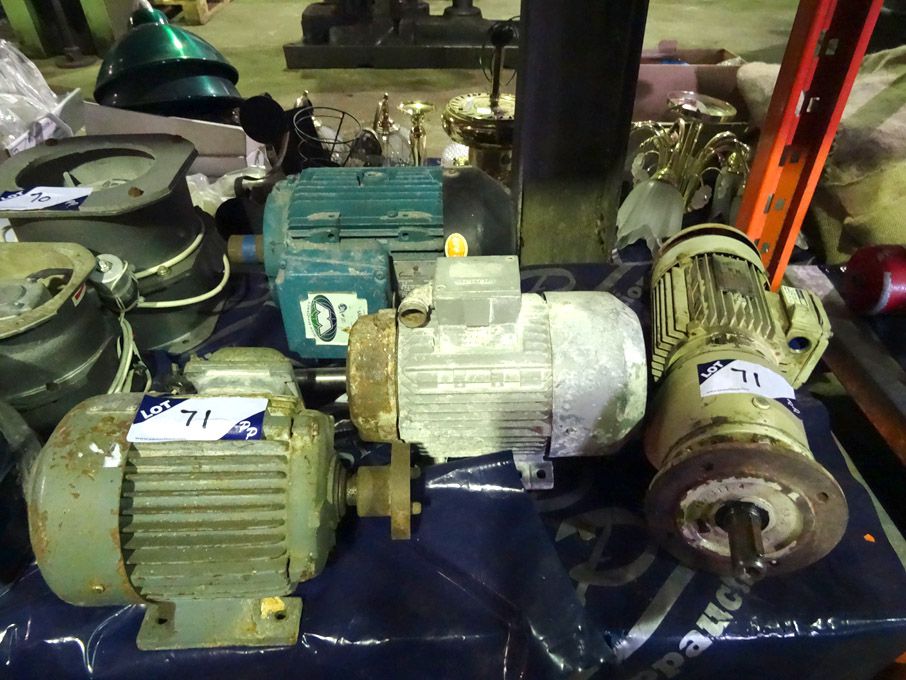 Qty various motors inc: Brook Crompton, Loher & So...