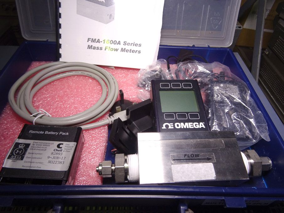 Omega Engineering FMA 1612A mass flow meter in car...