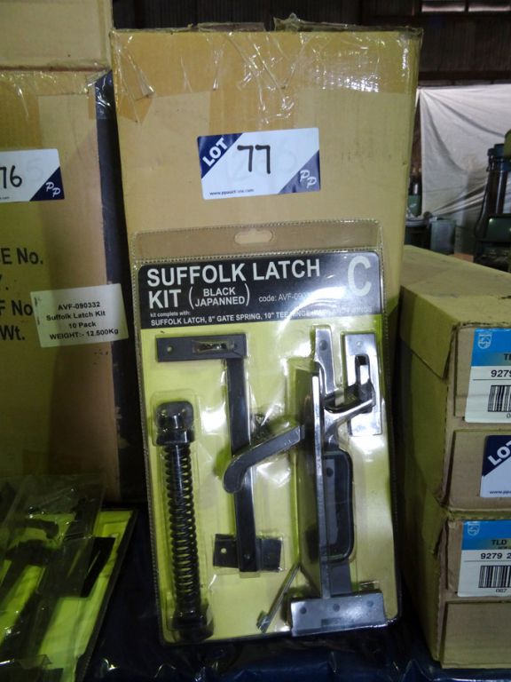 10x Suffolk Latch kits inc: 8" gate spring, 10" 'T...