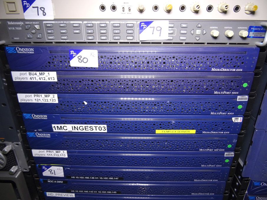 6x Omneon Video Networks inc: 2x media director, 3...