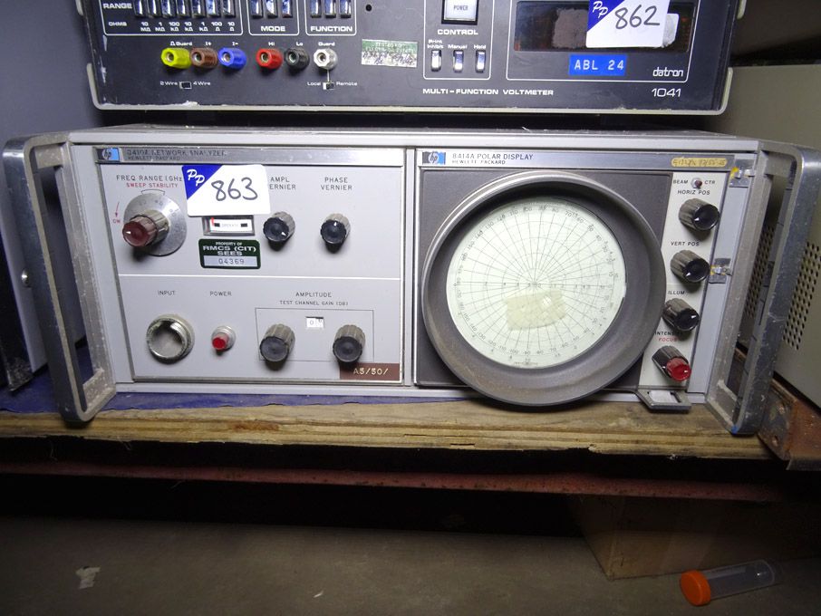 HP 8410A network analyser with HP 8414A polar scop...
