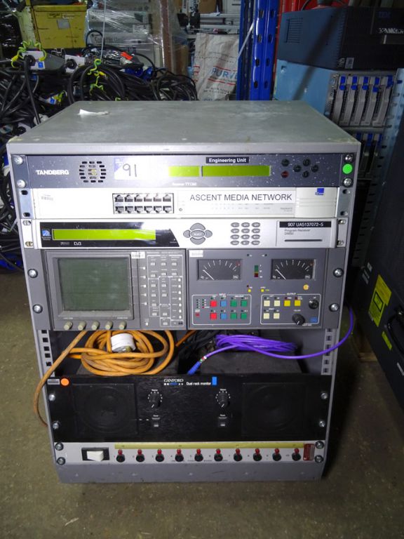 Mobile rack unit inc: Tandberg TT1260 receiver, Te...