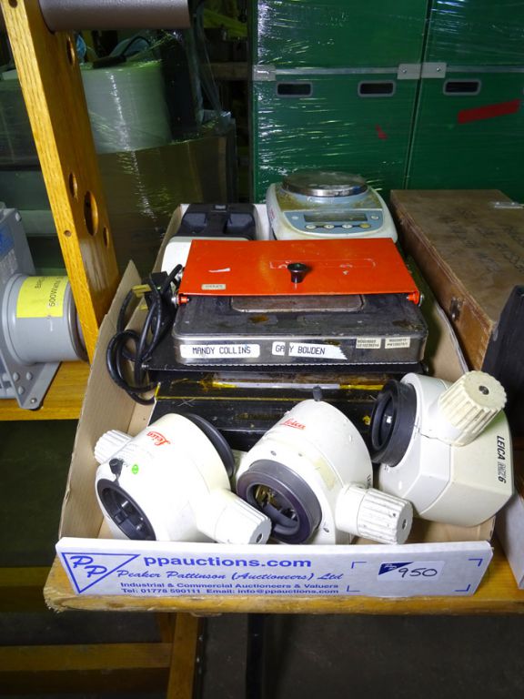 Qty various lab equipment inc: 3x Leica M26, VWR B...