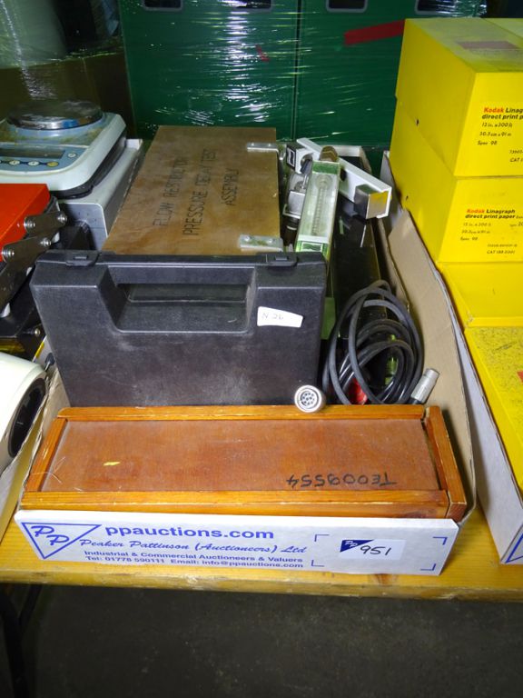 Qty various flow meters, pressure test, sensors, E...