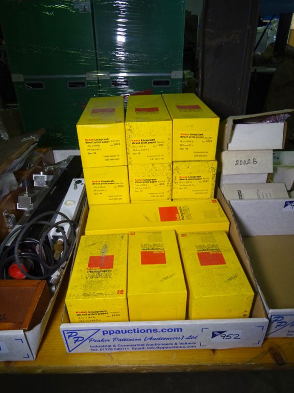 Qty various Kodak linagraph direct print paper spe...