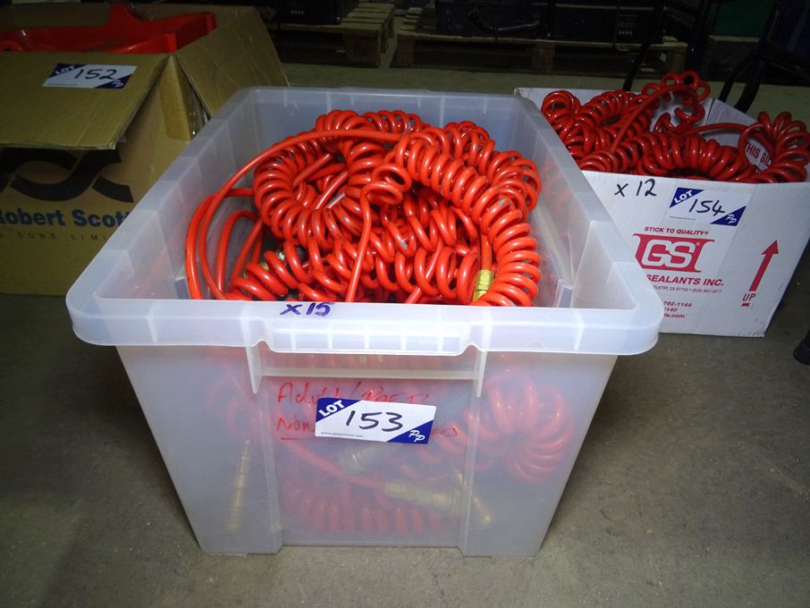 15x coiled & expandable air hoses with female air...