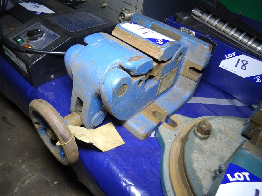 120mm heavy duty machine vice with hinged jaws - L...