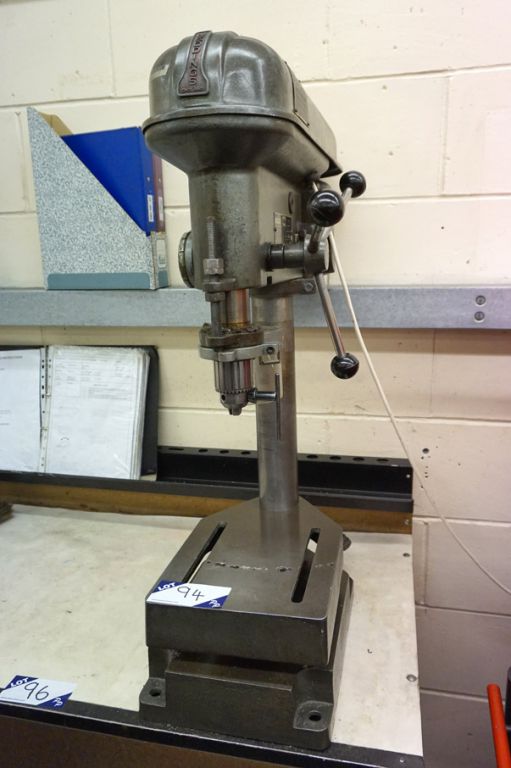 Meddings single spindle bench drill, 12x9" RF tabl...