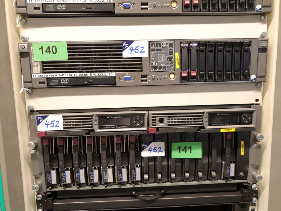 HP ProLiant DL380G5 rack type server, HP 500G2 mod...