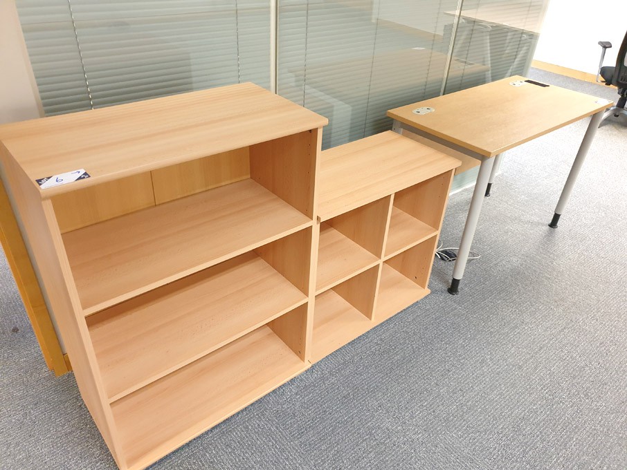 Systems Furniture 1200x600mm beech table & beech b...